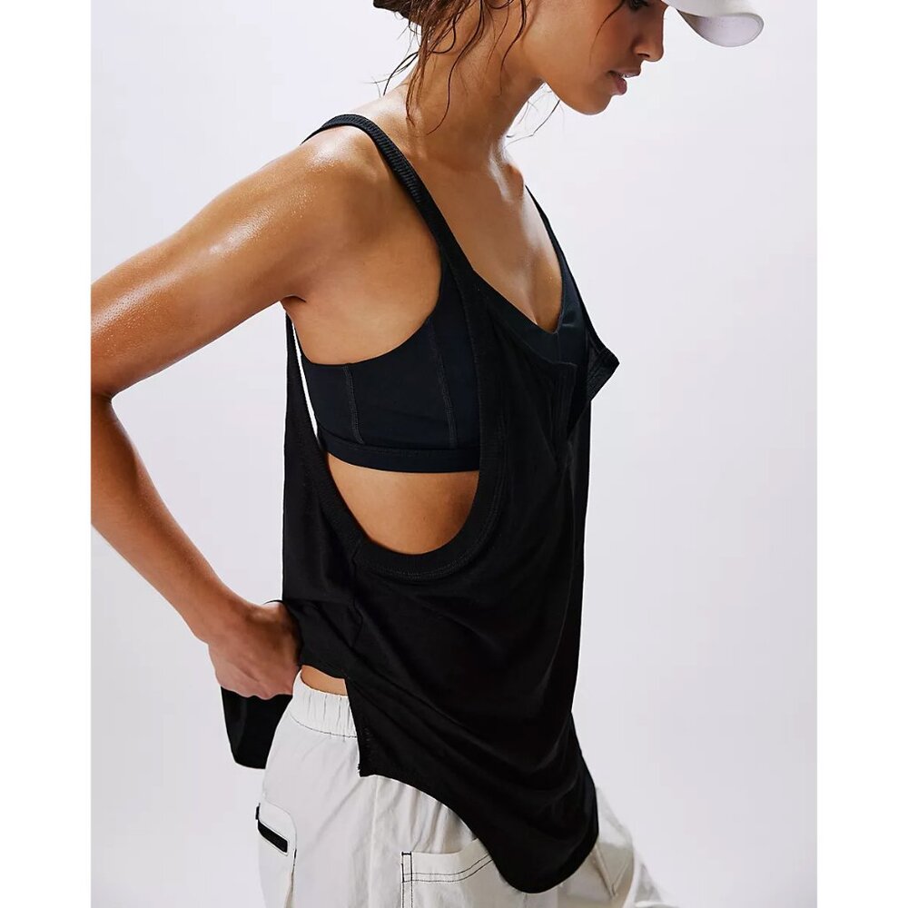 FP Movement by Free People Last Chance Batter Up Tank Black Combo NEW WITH TAGS - Picture 2 of 11